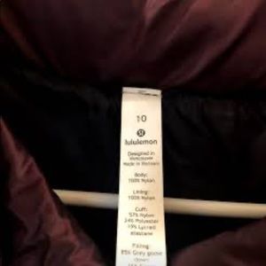 Lululemon Jacket Size 10 Dark Adobe